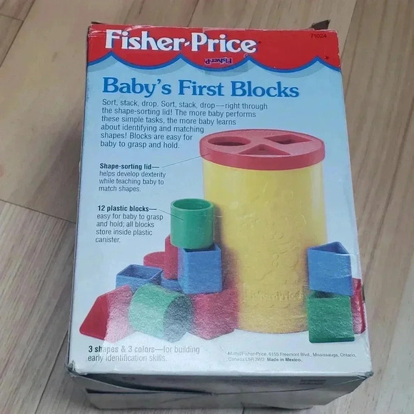 Fisher Price Baby First Blocks 1996 Original New Vintage Deadstock - Picture 5 of 8